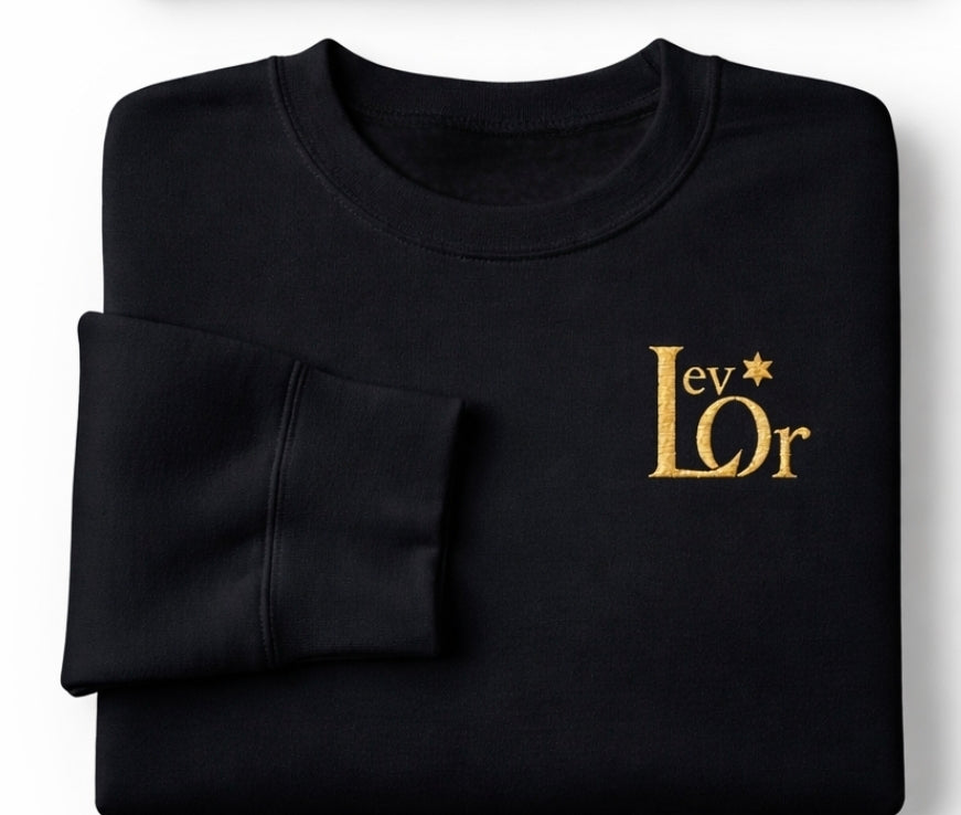 Lev Or Signature Crewneck; Heart of Light Collection