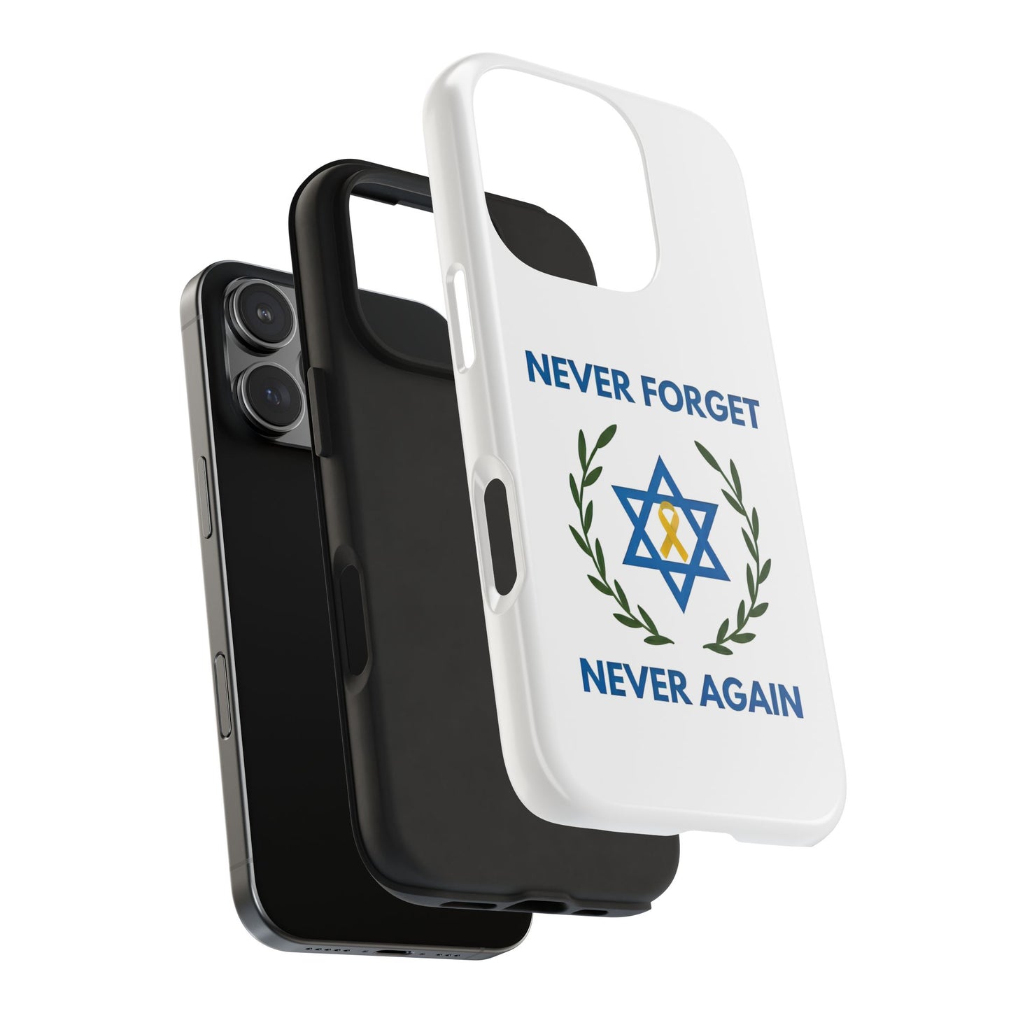 Never Forget,Never Again Collection. Pristine White Phone Case