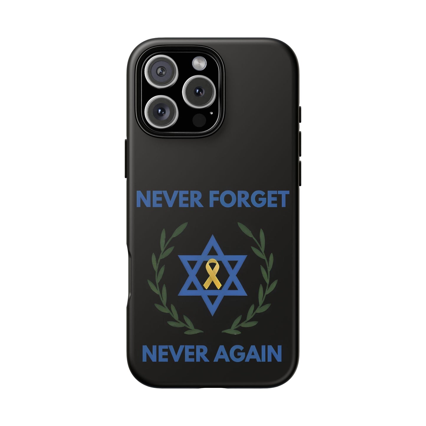 Never Forget, Never Again Collection. Black Edition Phone Case