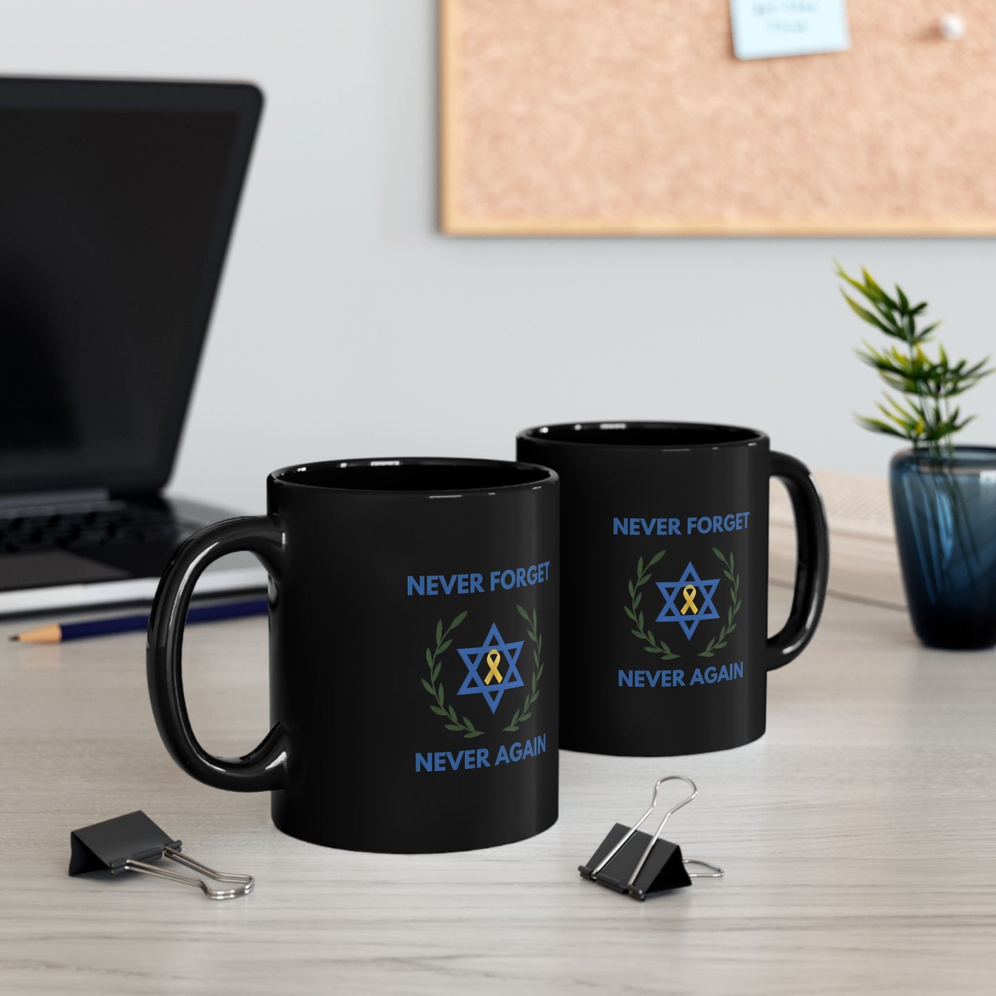 Never Forget, Never Again Collection.Black Edition Coffee Mug