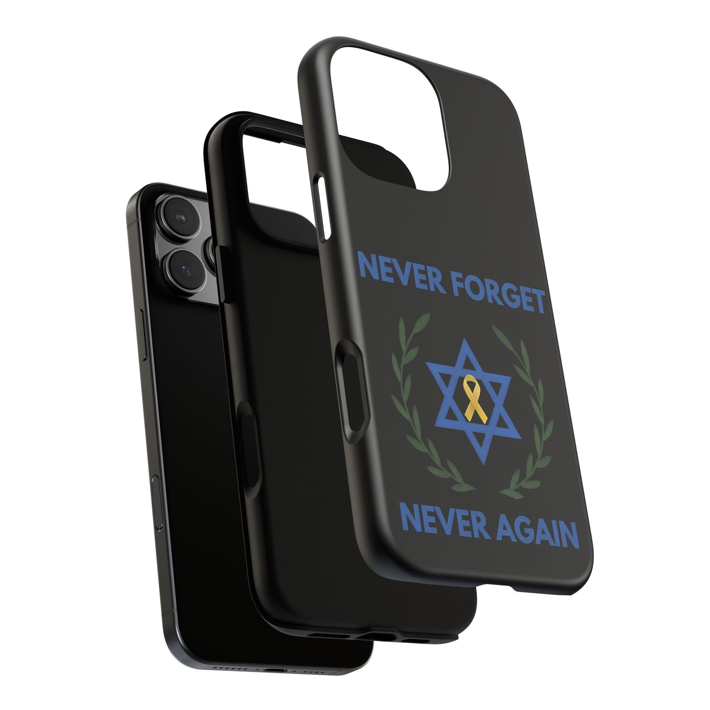 Never Forget, Never Again Collection. Black Edition Phone Case