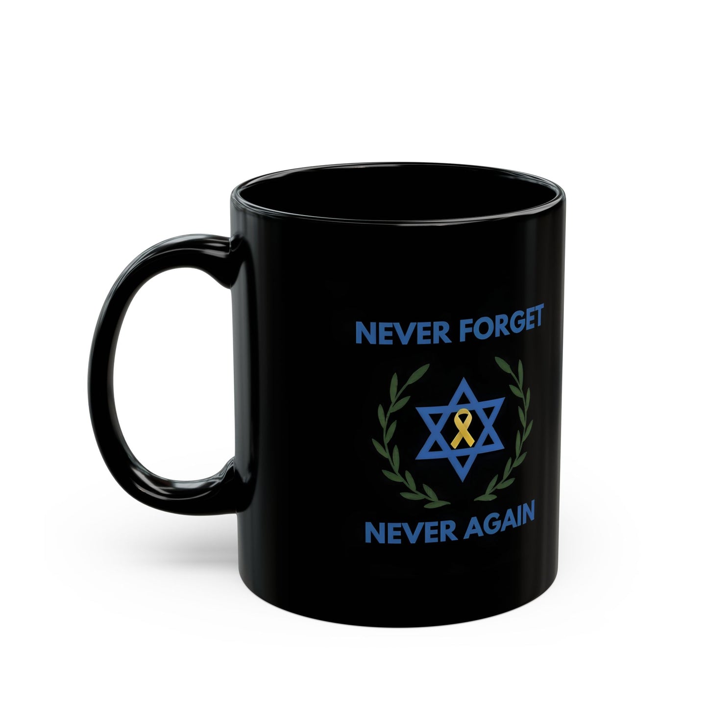 Never Forget, Never Again Collection.Black Edition Coffee Mug