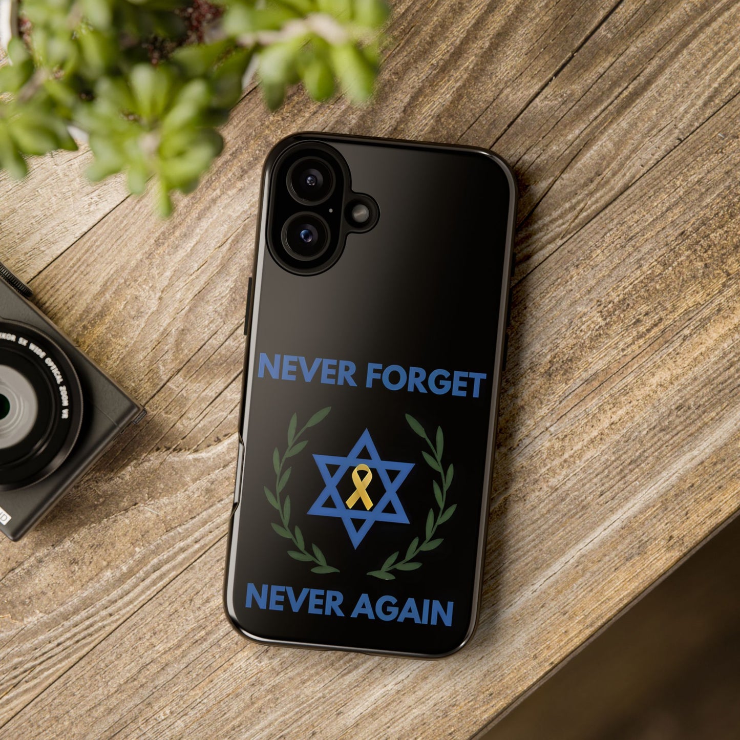 Never Forget, Never Again Collection. Black Edition Phone Case