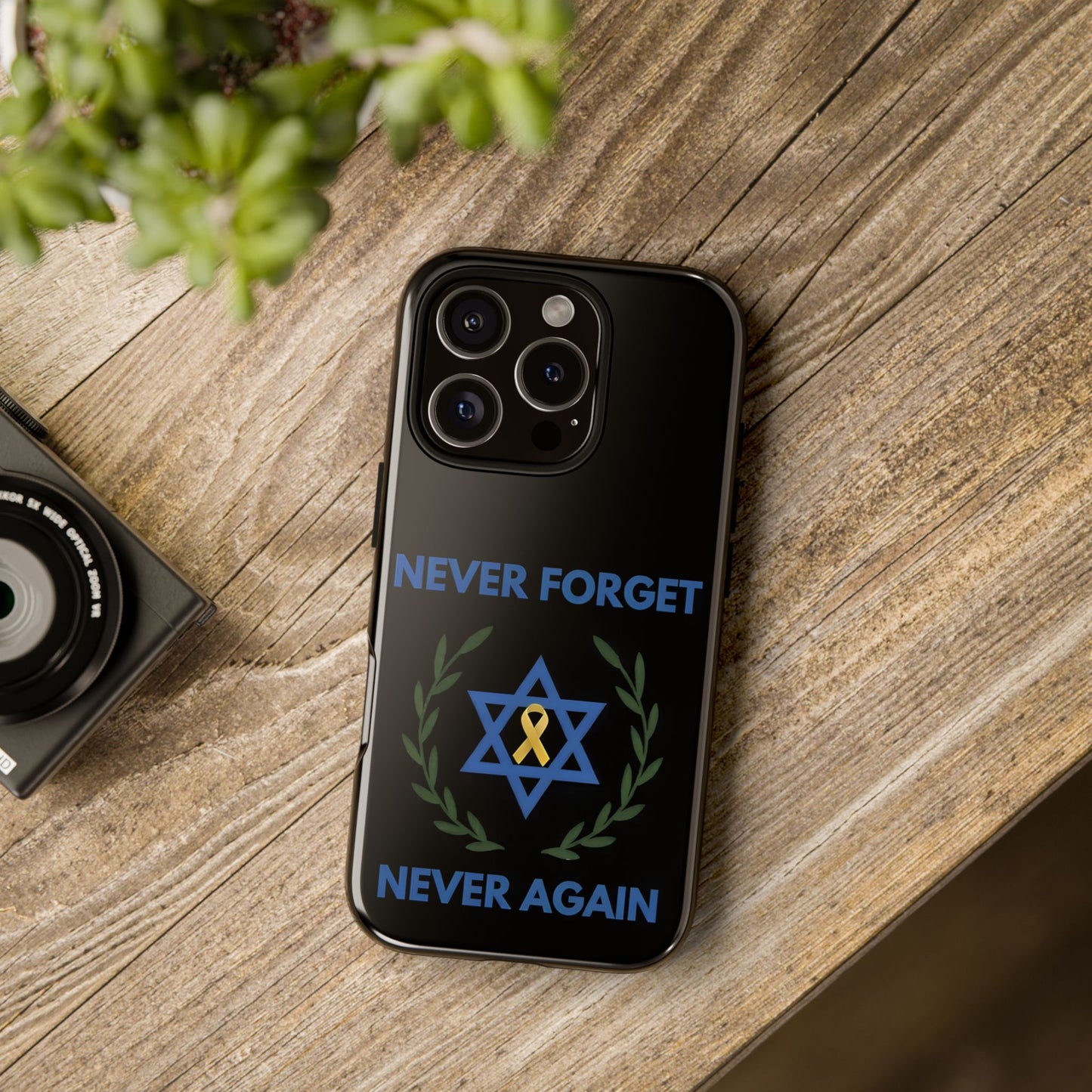 Never Forget, Never Again Collection. Black Edition Phone Case