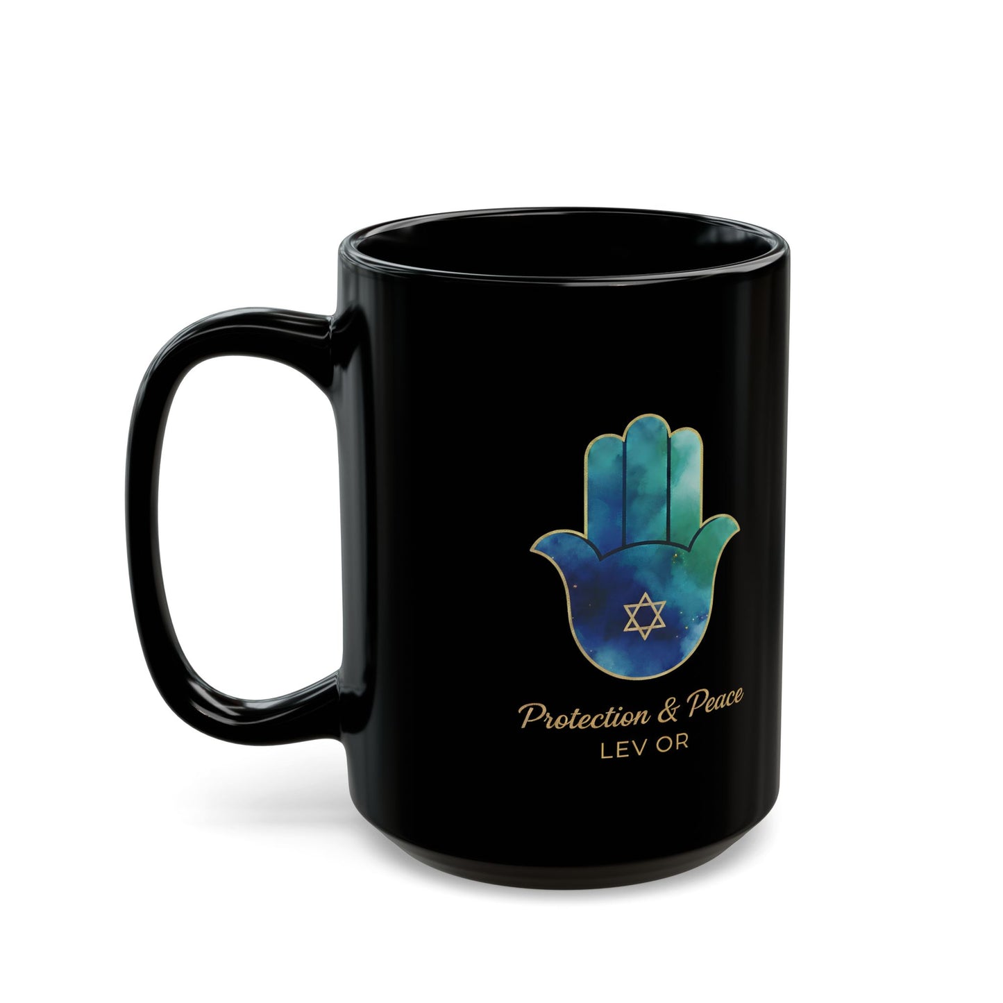 The Guardian Collection. Midnight Black Coffee Mug.A Beacon in the Dark.