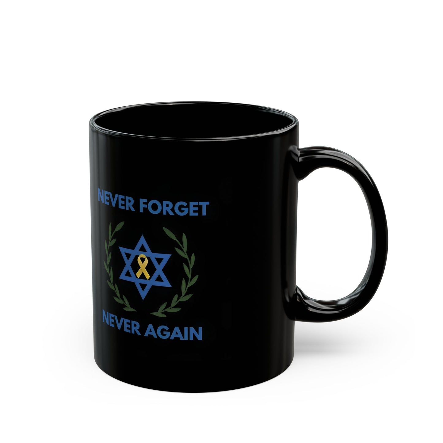 Never Forget, Never Again Collection.Black Edition Coffee Mug