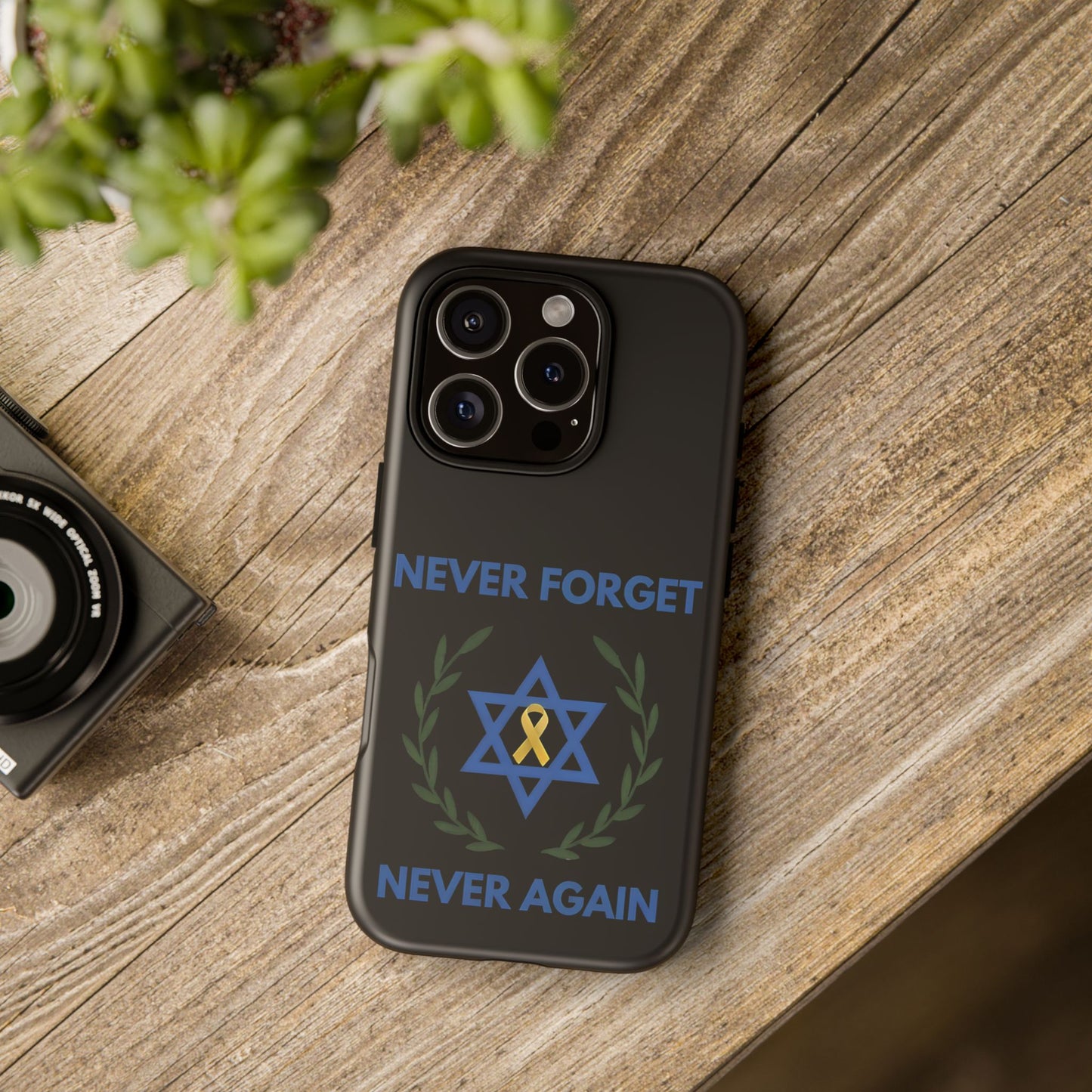 Never Forget, Never Again Collection. Black Edition Phone Case