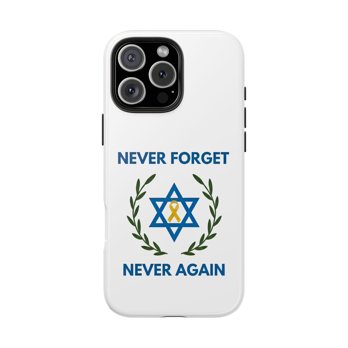 Never Forget,Never Again Collection. Pristine White Phone Case