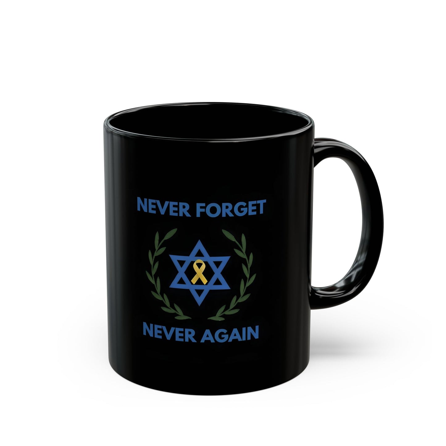 Never Forget, Never Again Collection.Black Edition Coffee Mug