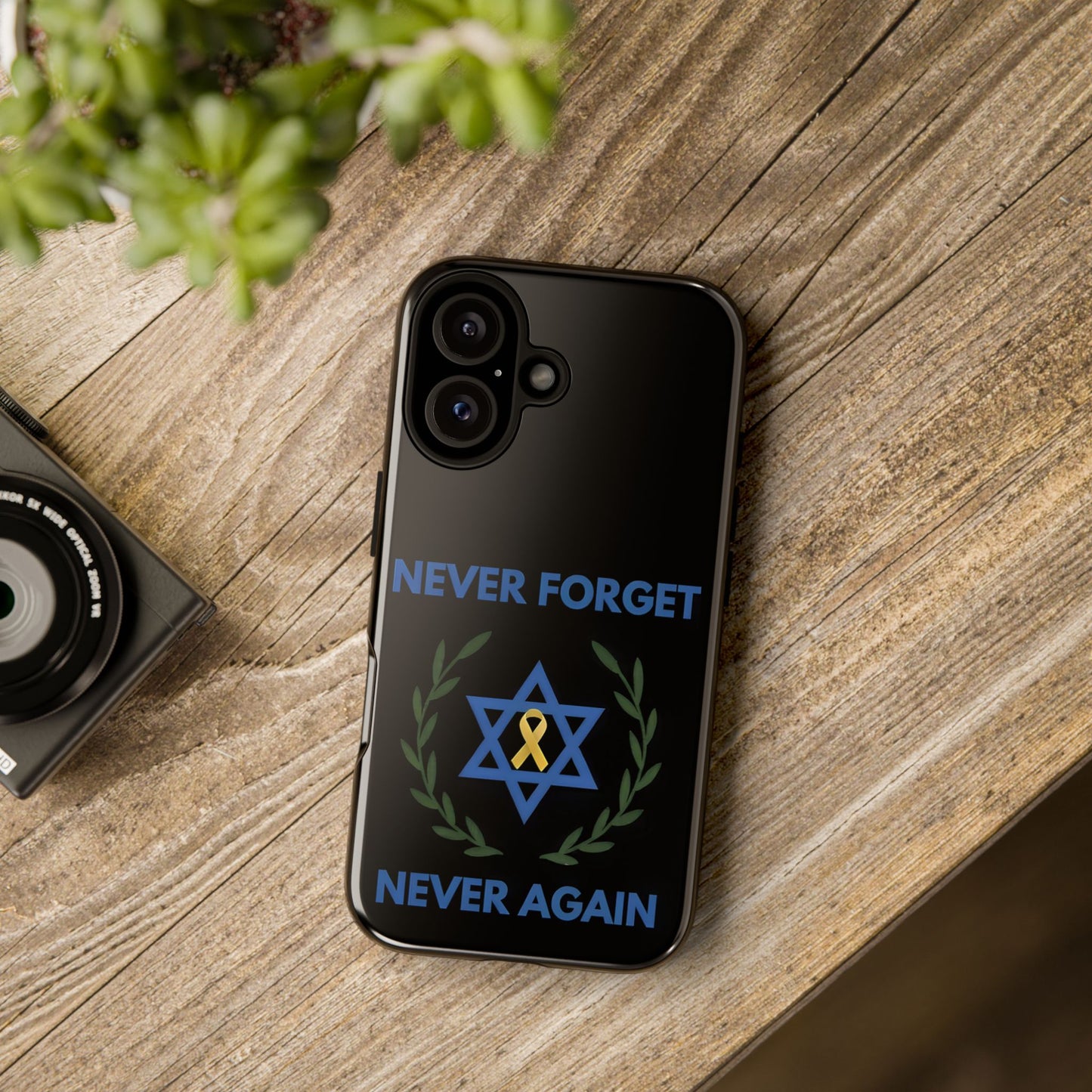 Never Forget, Never Again Collection. Black Edition Phone Case
