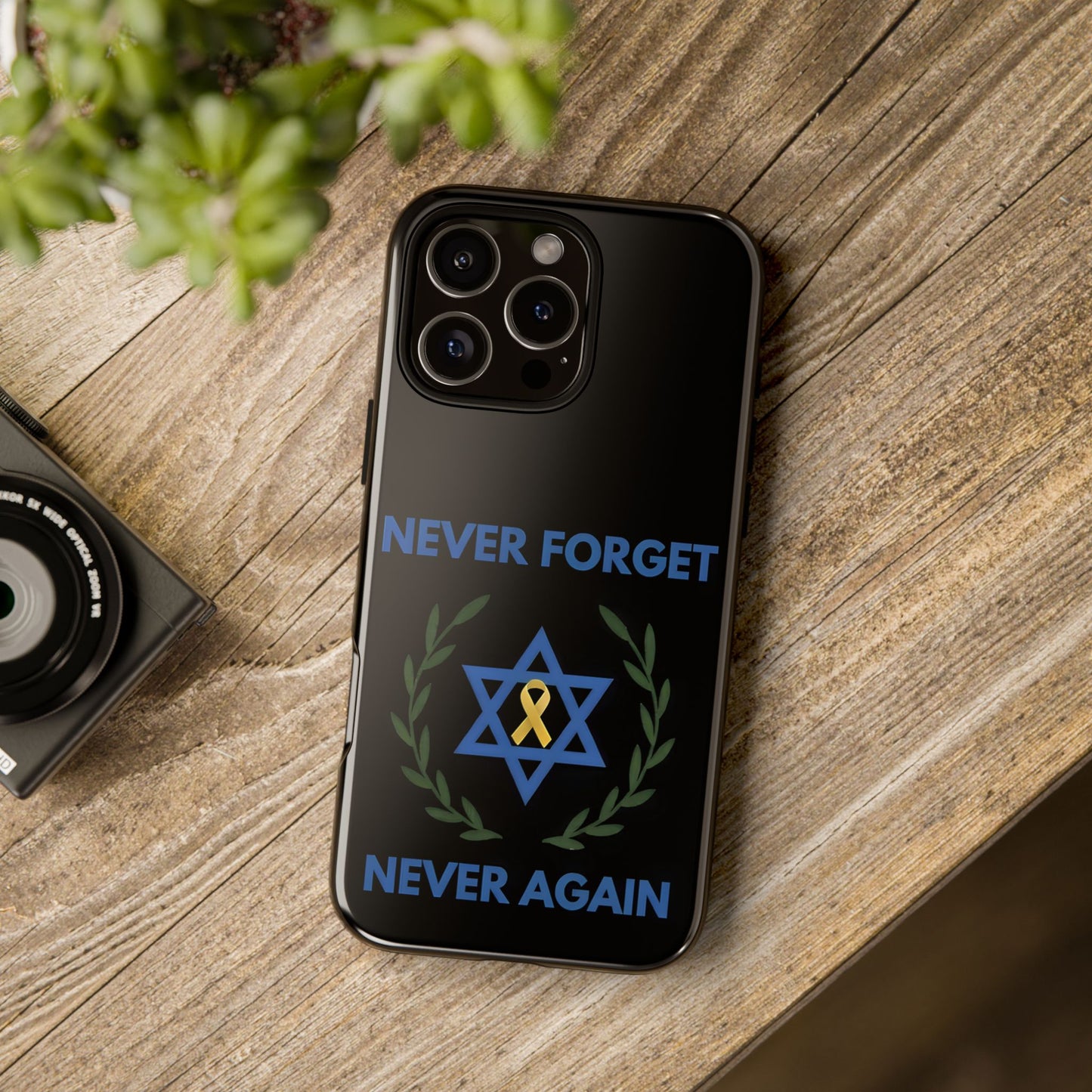 Never Forget, Never Again Collection. Black Edition Phone Case