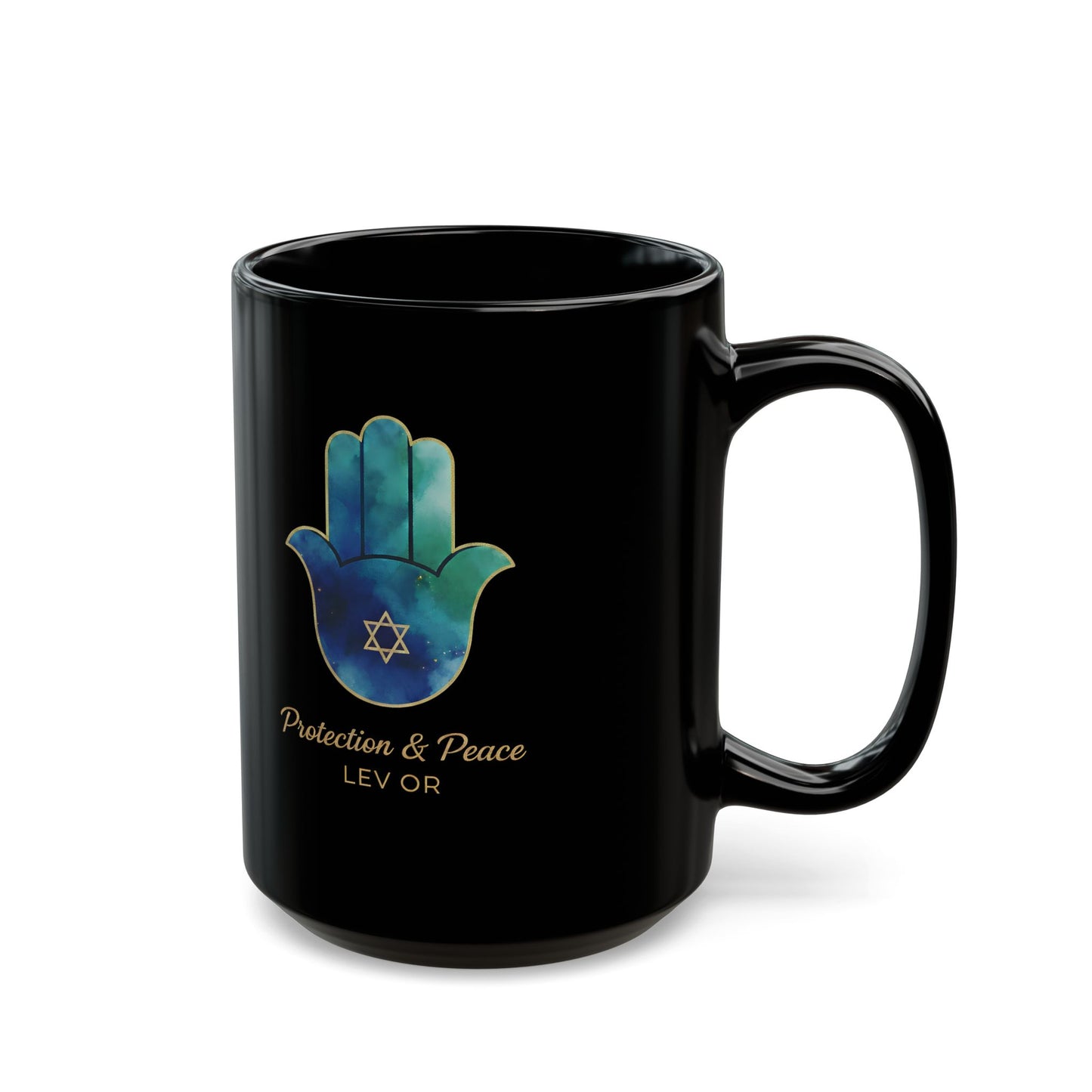 The Guardian Collection. Midnight Black Coffee Mug.A Beacon in the Dark.