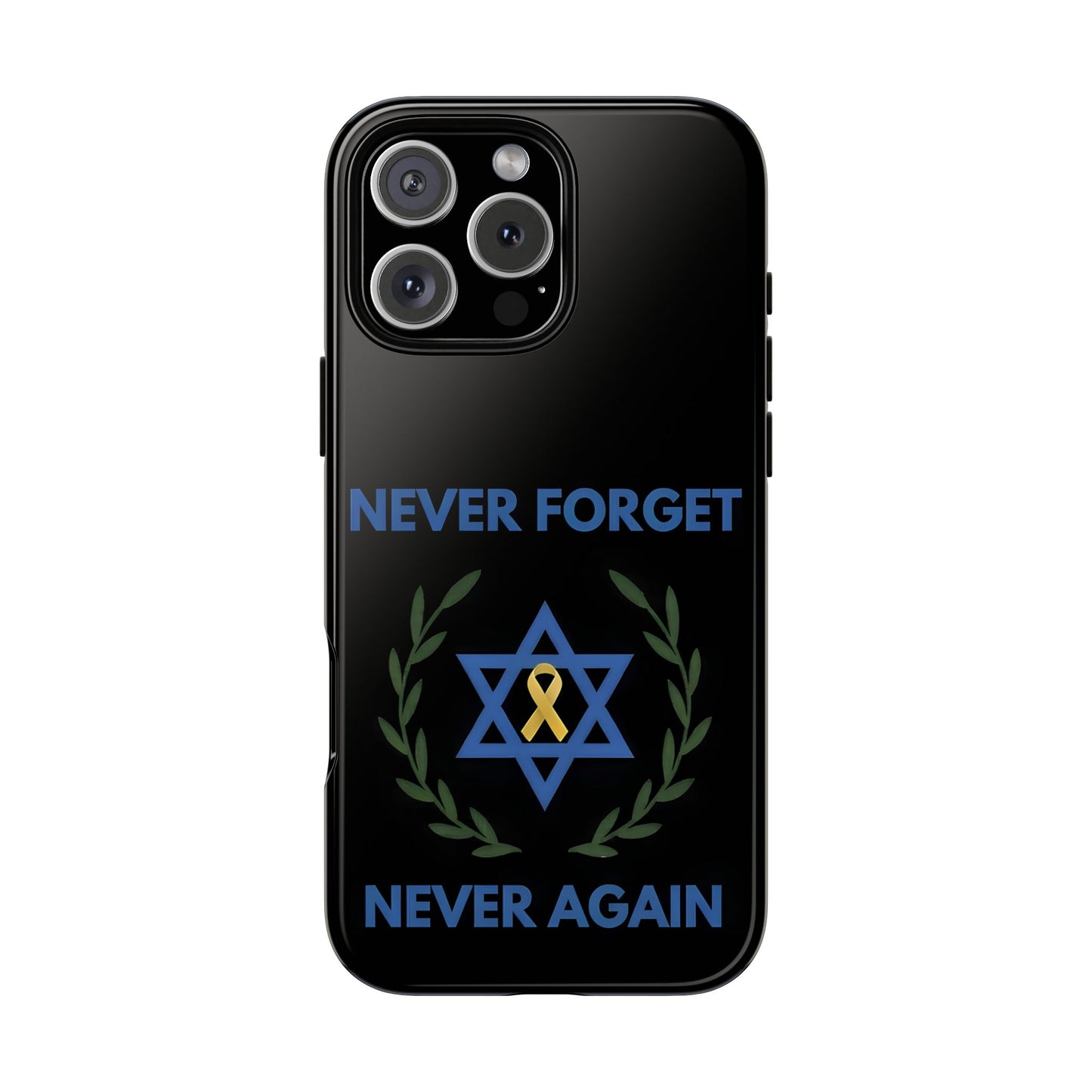 Never Forget, Never Again Collection. Black Edition Phone Case