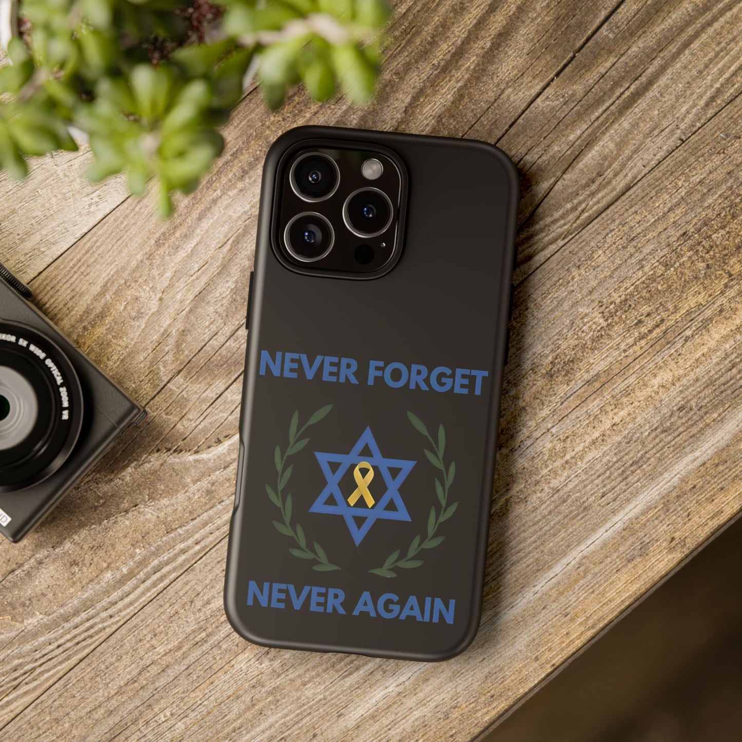 Never Forget, Never Again Collection. Black Edition Phone Case