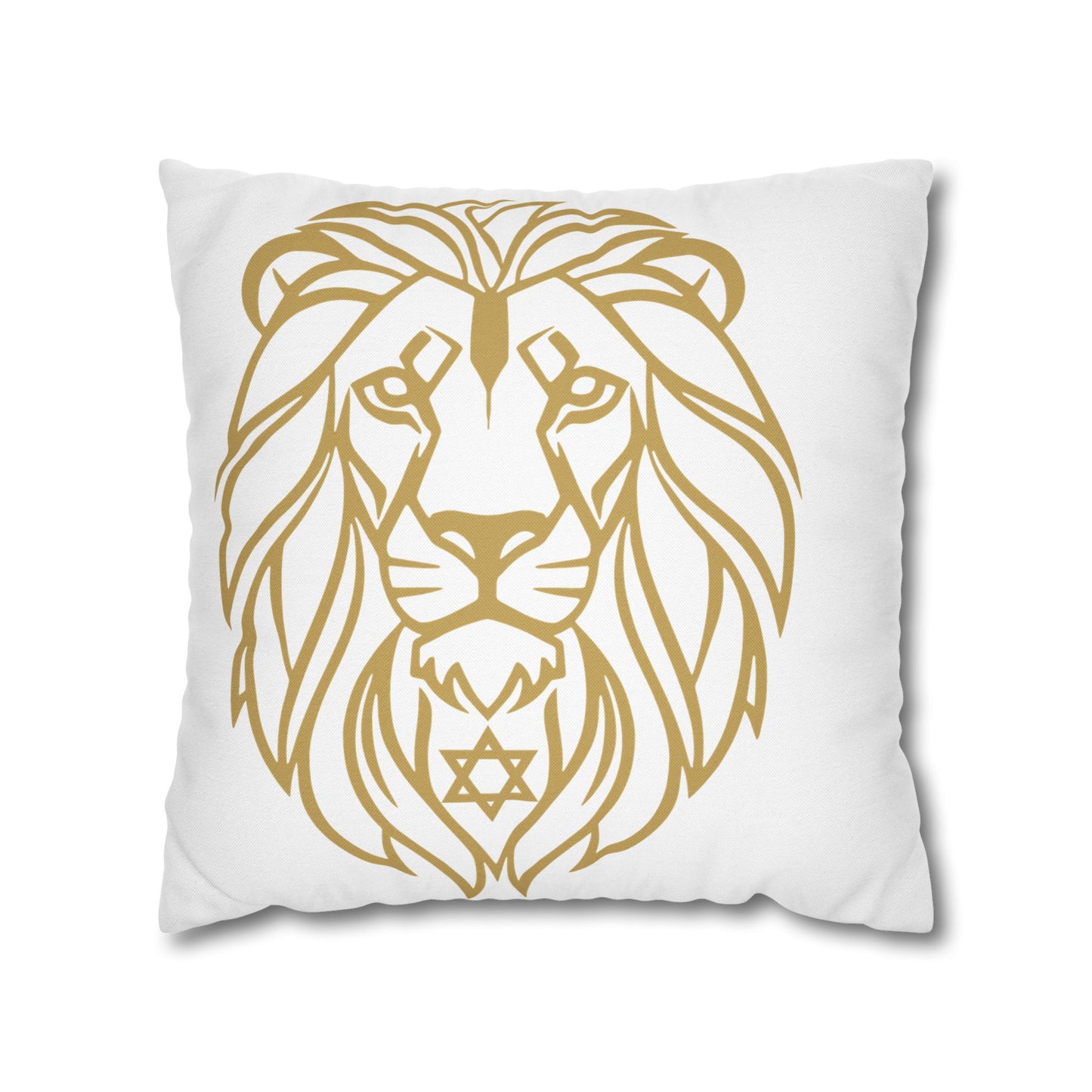 Lion of Lev™ Decorative White Cushion Cover