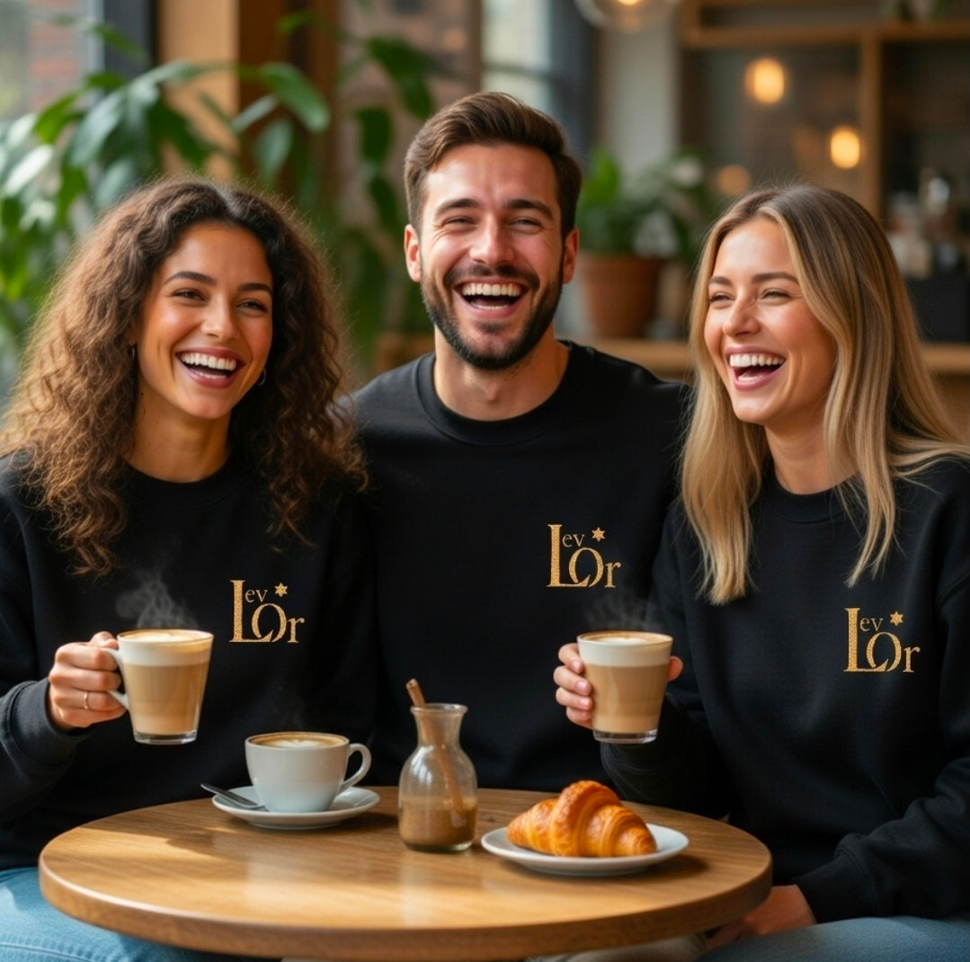 Lev Or Signature Crewneck; Heart of Light Collection