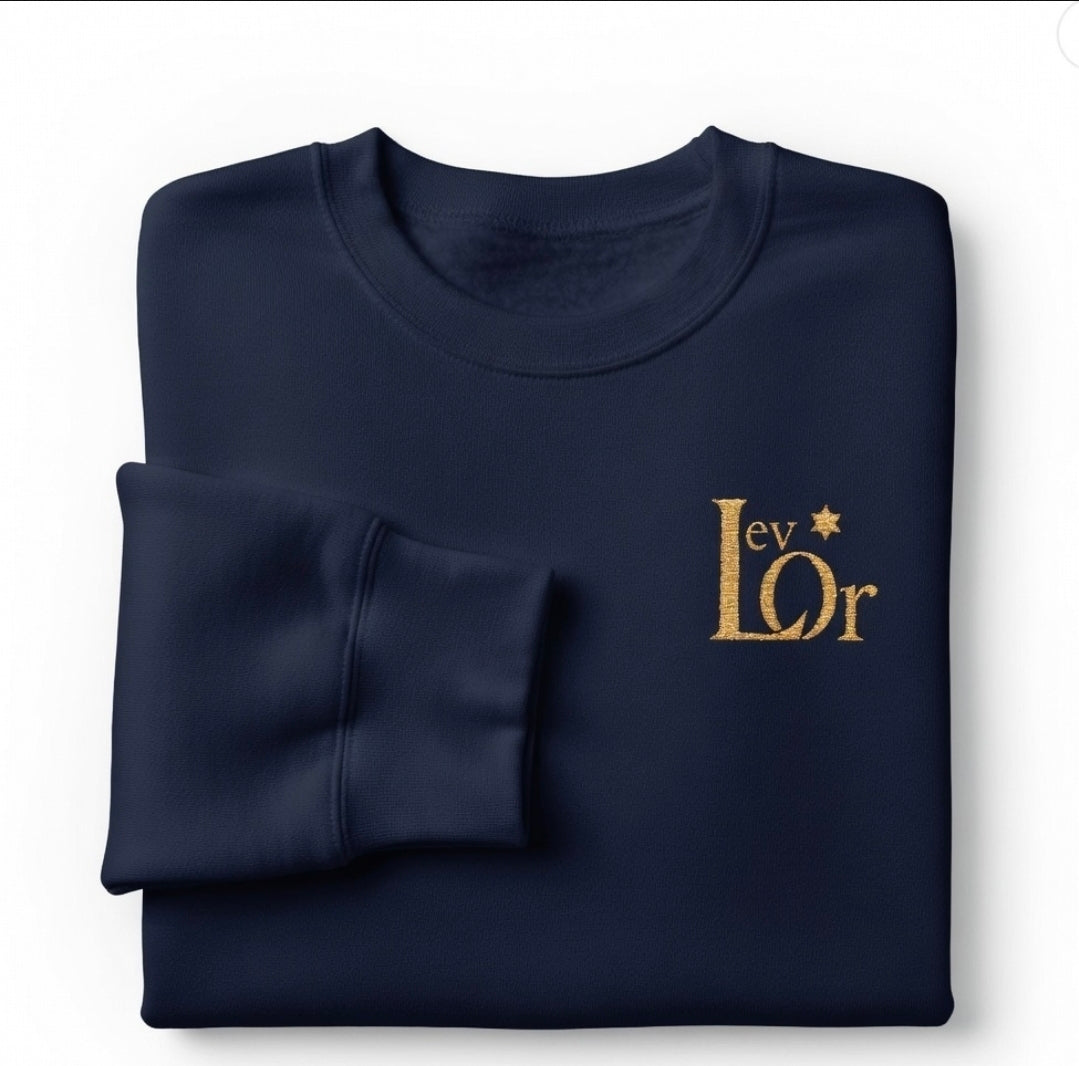 Lev Or Signature Crewneck; Heart of Light Collection