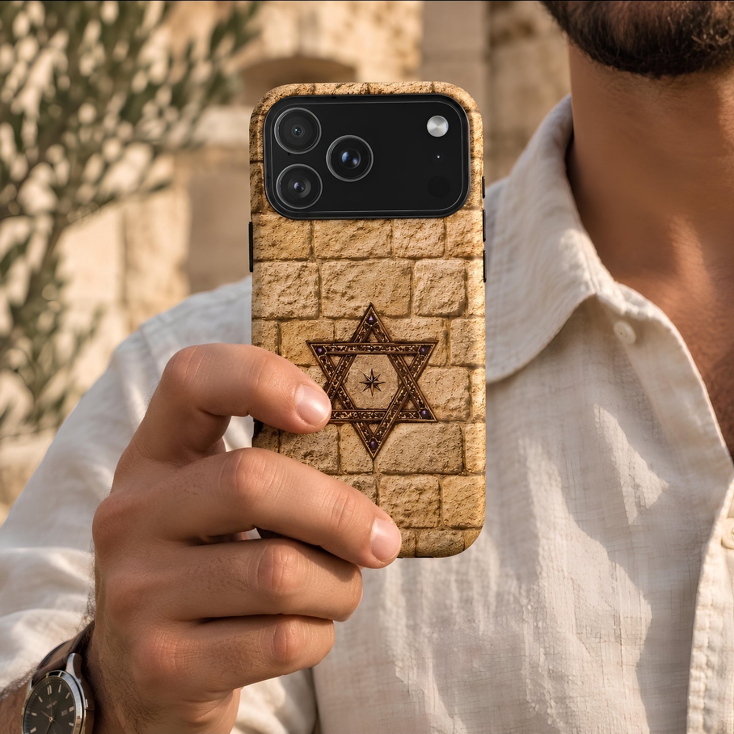 Heart of David™ Jerusalem Stone Phone Case