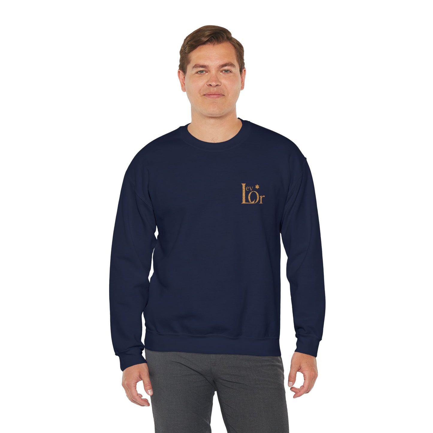 Lev Or Signature Crewneck; Heart of Light Collection